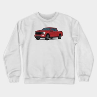 Car truck off road f-150 red Crewneck Sweatshirt